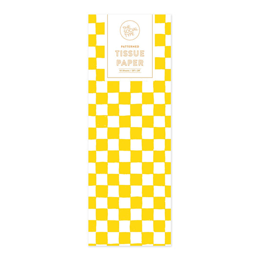 The Social Type - Yellow Checker Tissue Paper