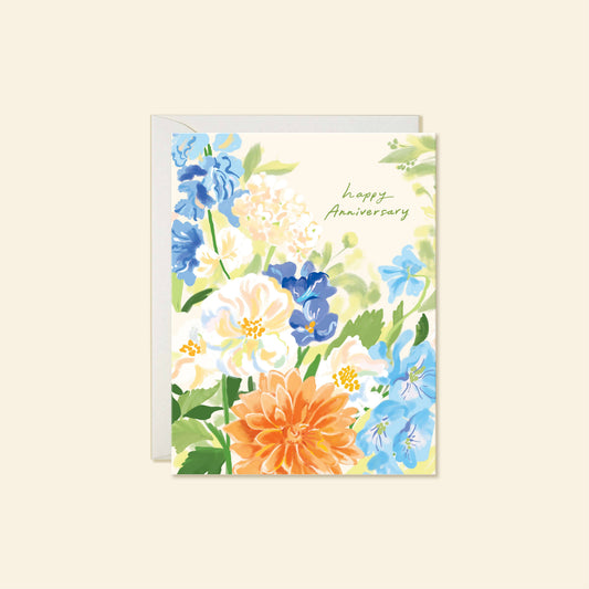 Karen Schipper - Anniversary Flowers – Romantic Wedding & Love Greeting Card