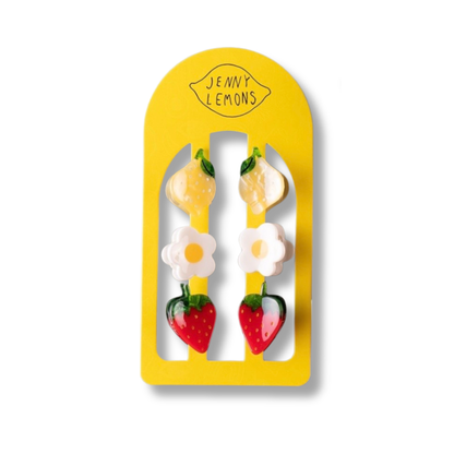 Jenny Lemons - Micro Fruit and Flowers Hair Claw Clip Set