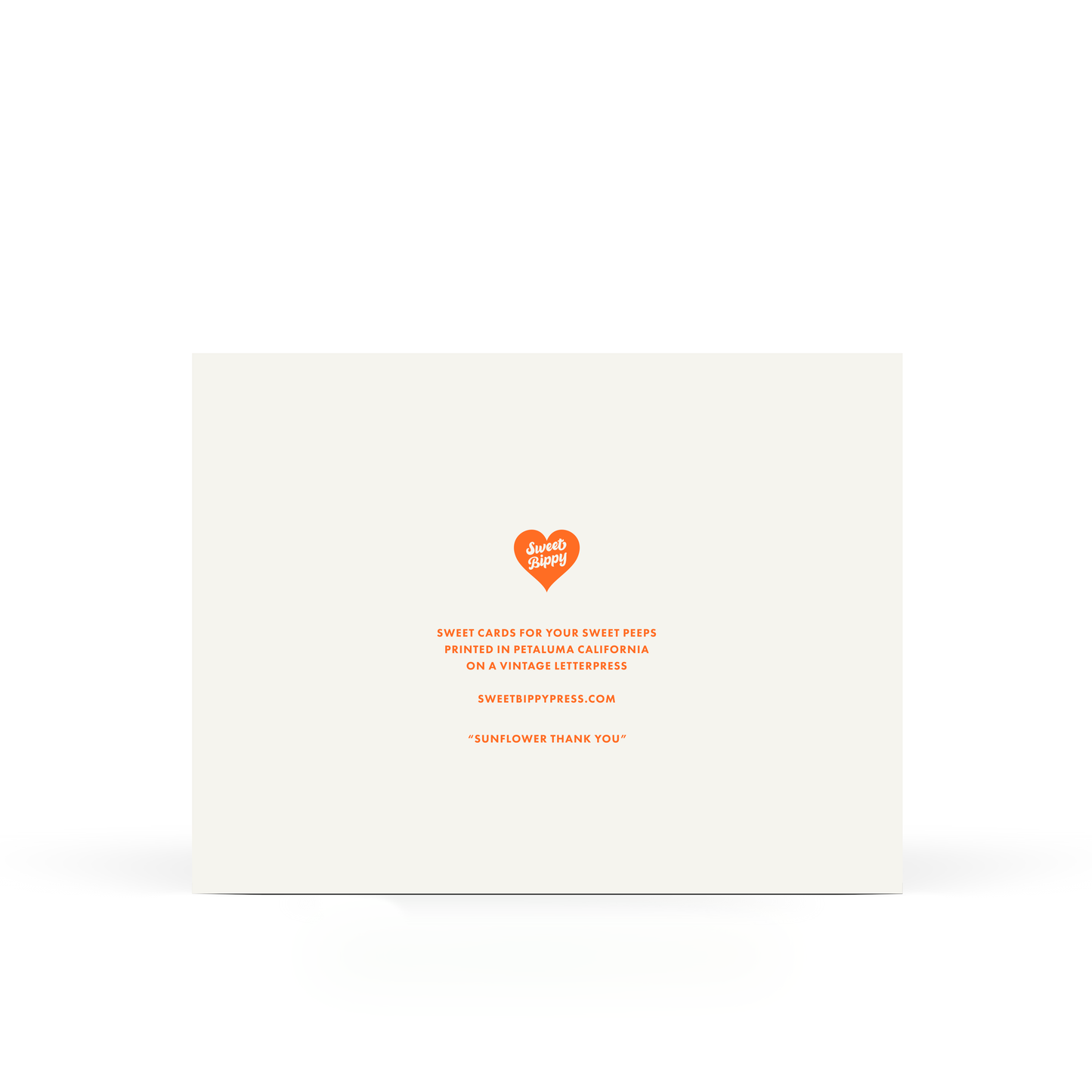 Sweet Bippy Press - Sunflower Thank You Card