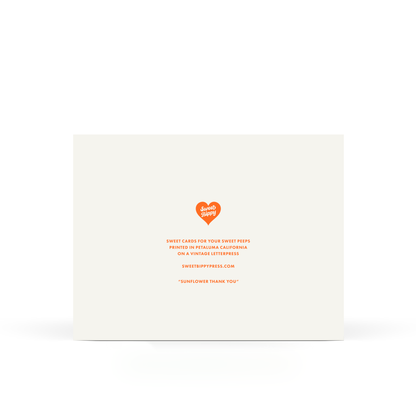 Sweet Bippy Press - Sunflower Thank You Card