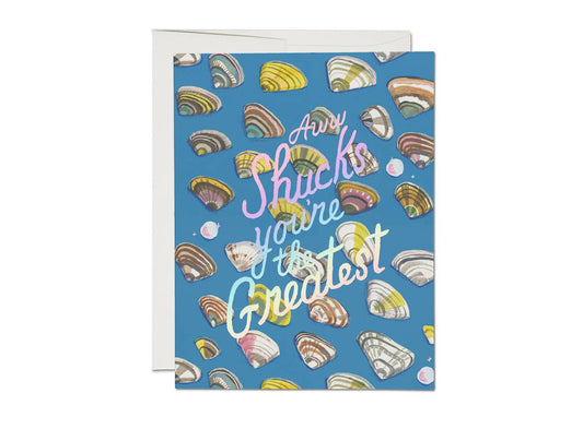 Red Cap Cards - Aww Shucks friendship greeting card: Singles