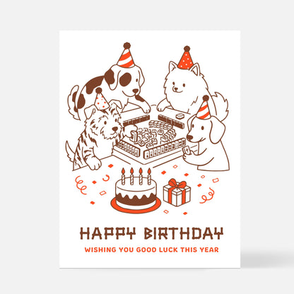 Sweet Bippy Press - Mahjong Birthday Dogs Card