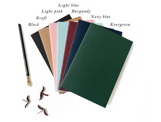 Studio Portmanteau - B5 Large Saddle Stitch  Blank Notebooks: Kraft