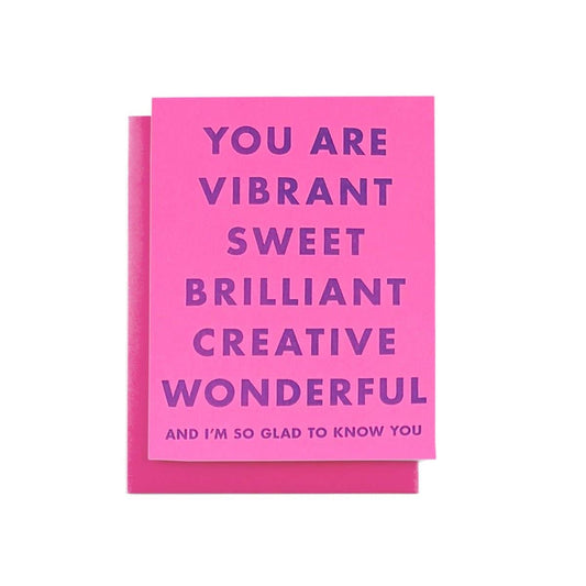 Next Chapter Studio - "You Are Vibrant..." Gratitude Risograph Card