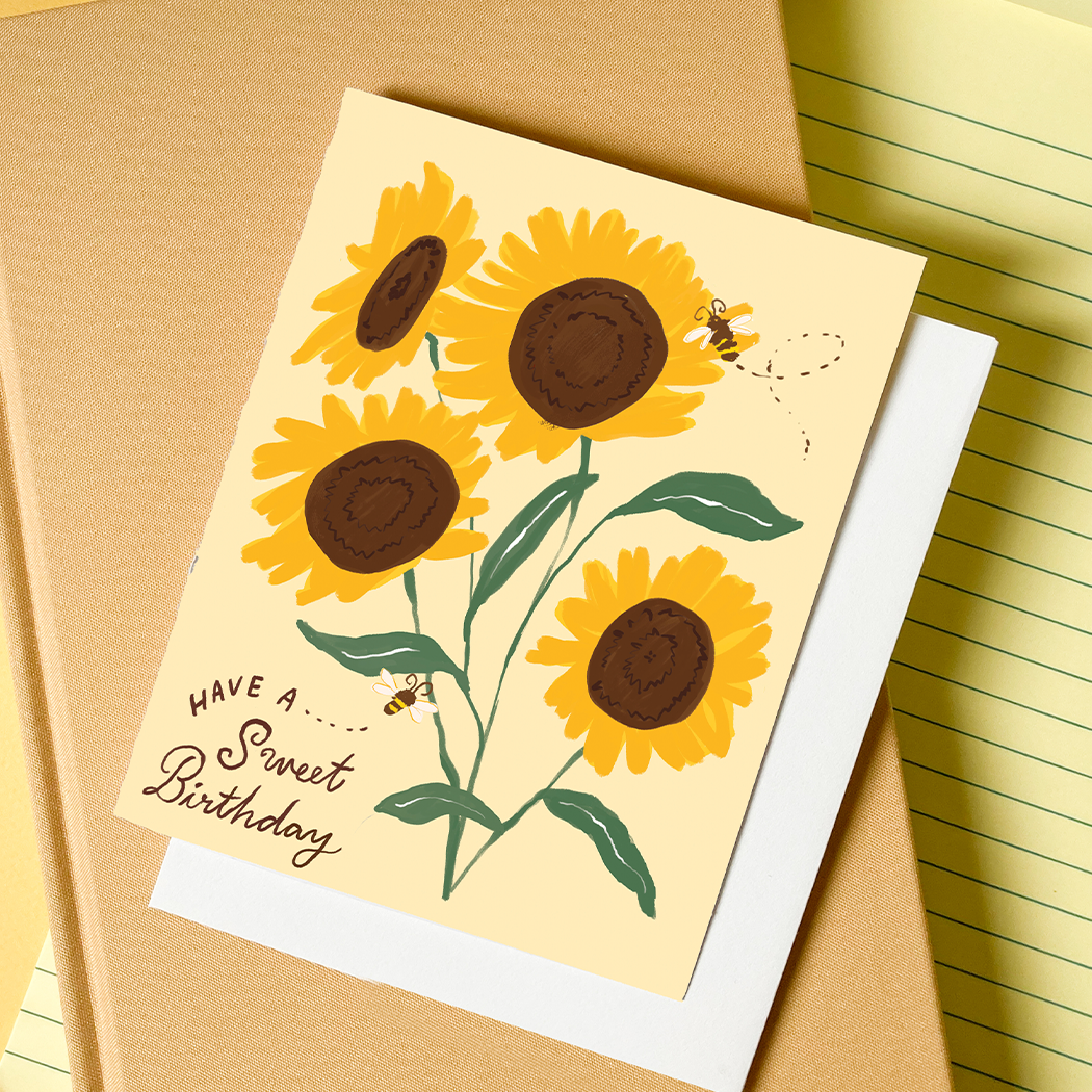 Karen Schipper - Sunflower Birthday – Floral Sunflower Birthday Card