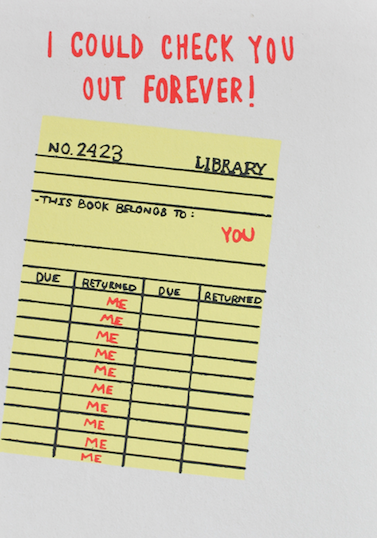 Alphabet Studios - I COULD CHECK YOU OUT FOREVER GREETING CARD