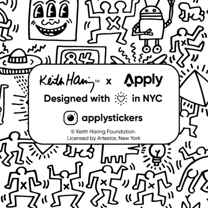 Apply Stickers - 3-Eyed Face by Keith Haring - Die-Cut Sticker