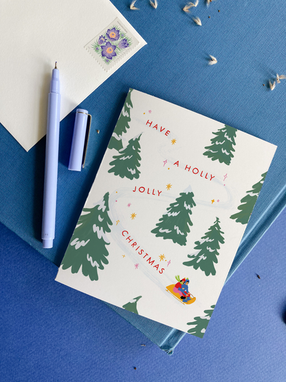 Karen Schipper - Jolly Sledding – Classic Christmas Card