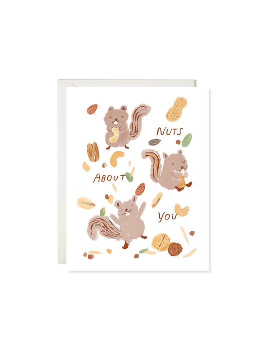 Karen Schipper - Nuts About You - Squirrel Pun Card
