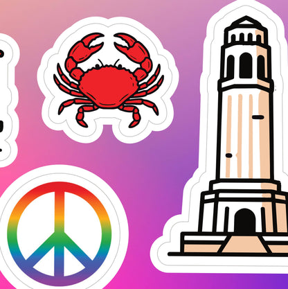 Sweet Bippy Press - San Francisco Sticker Sheet