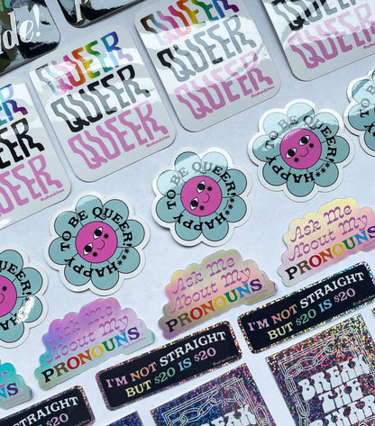 Ash + Chess - Sticker - Happy To Be Queer