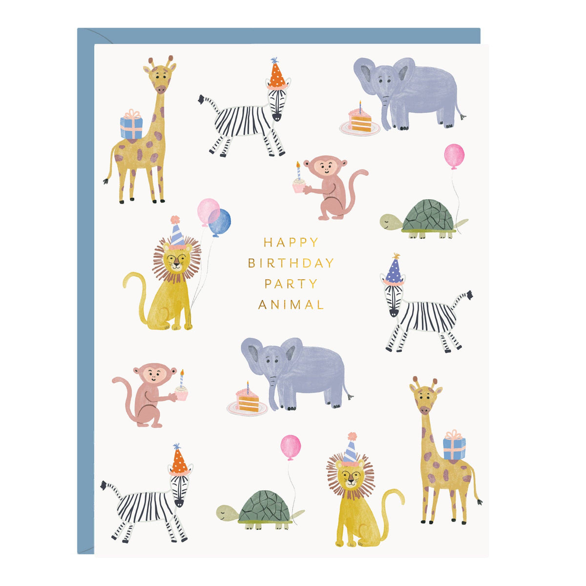 Ramona & Ruth - Happy Birthday Party Animals Greeting Card