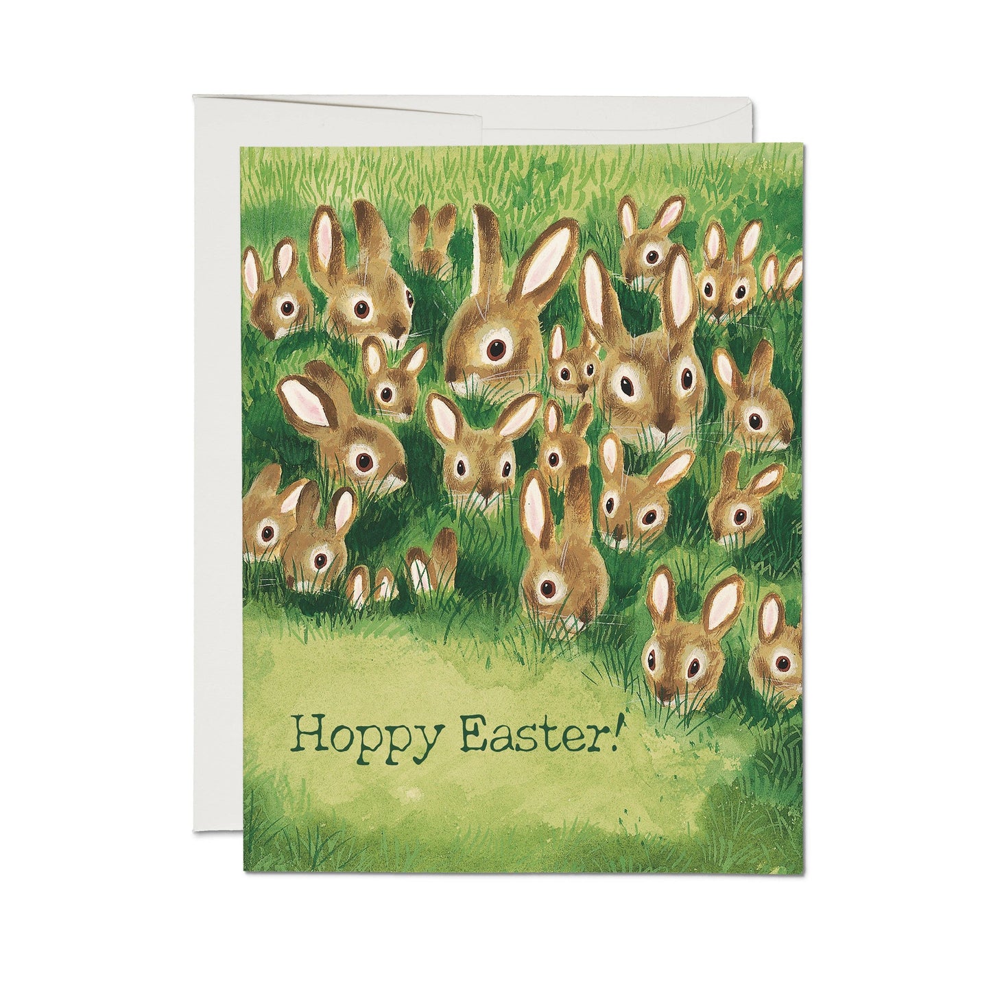 Red Cap Cards - Richard Scarry Rabbit Family greeting card: Single