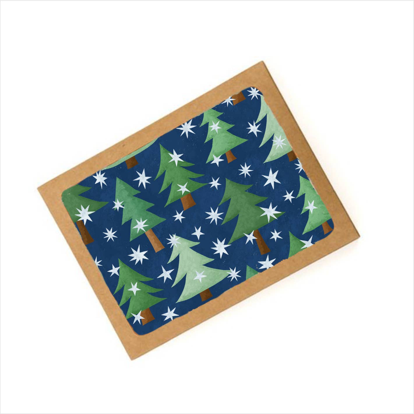 Courtney Beyer Design - Christmas Wintery Tree Card | Boxed Set of 8