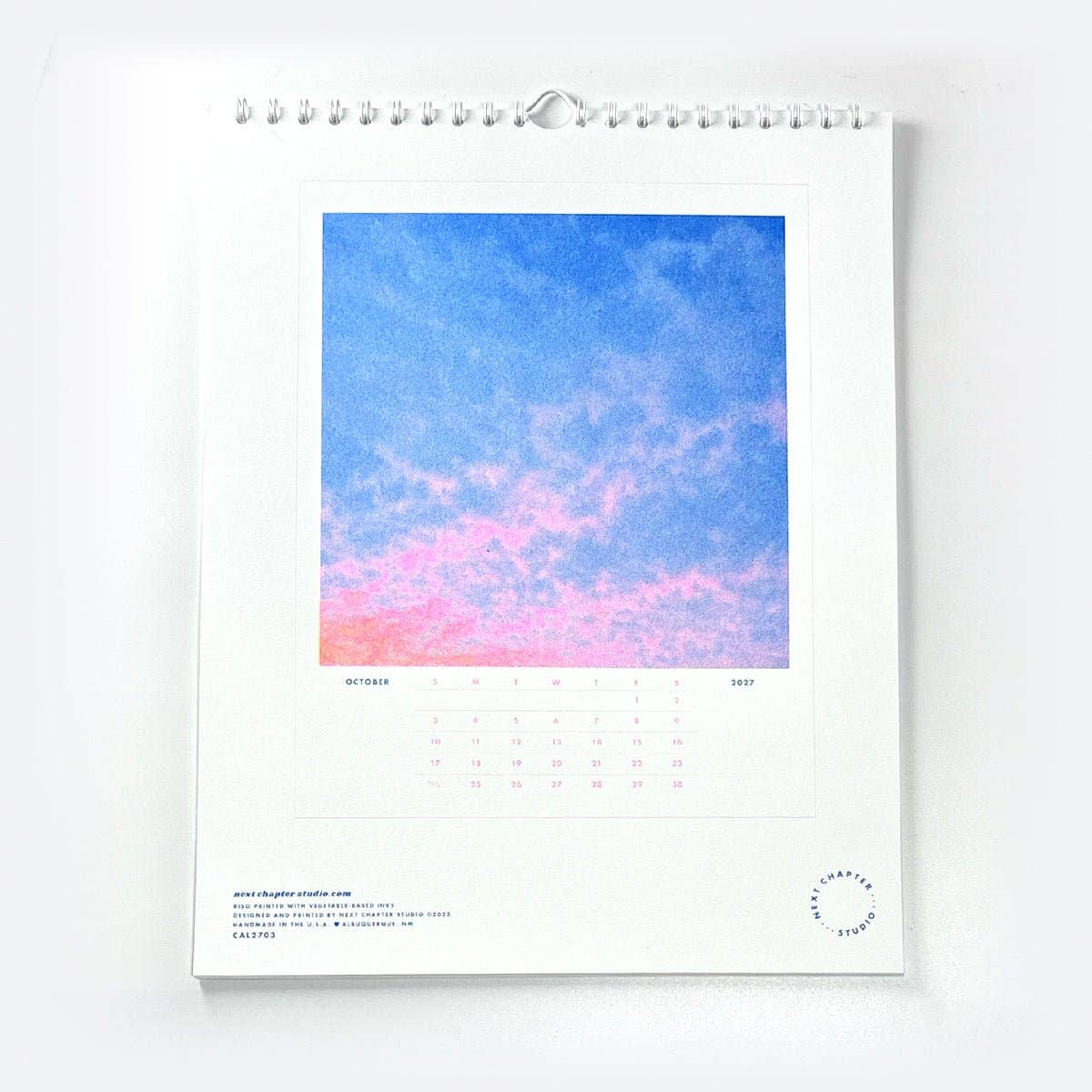 Next Chapter Studio - 2027 Risograph Wall Calendar - Sunsets