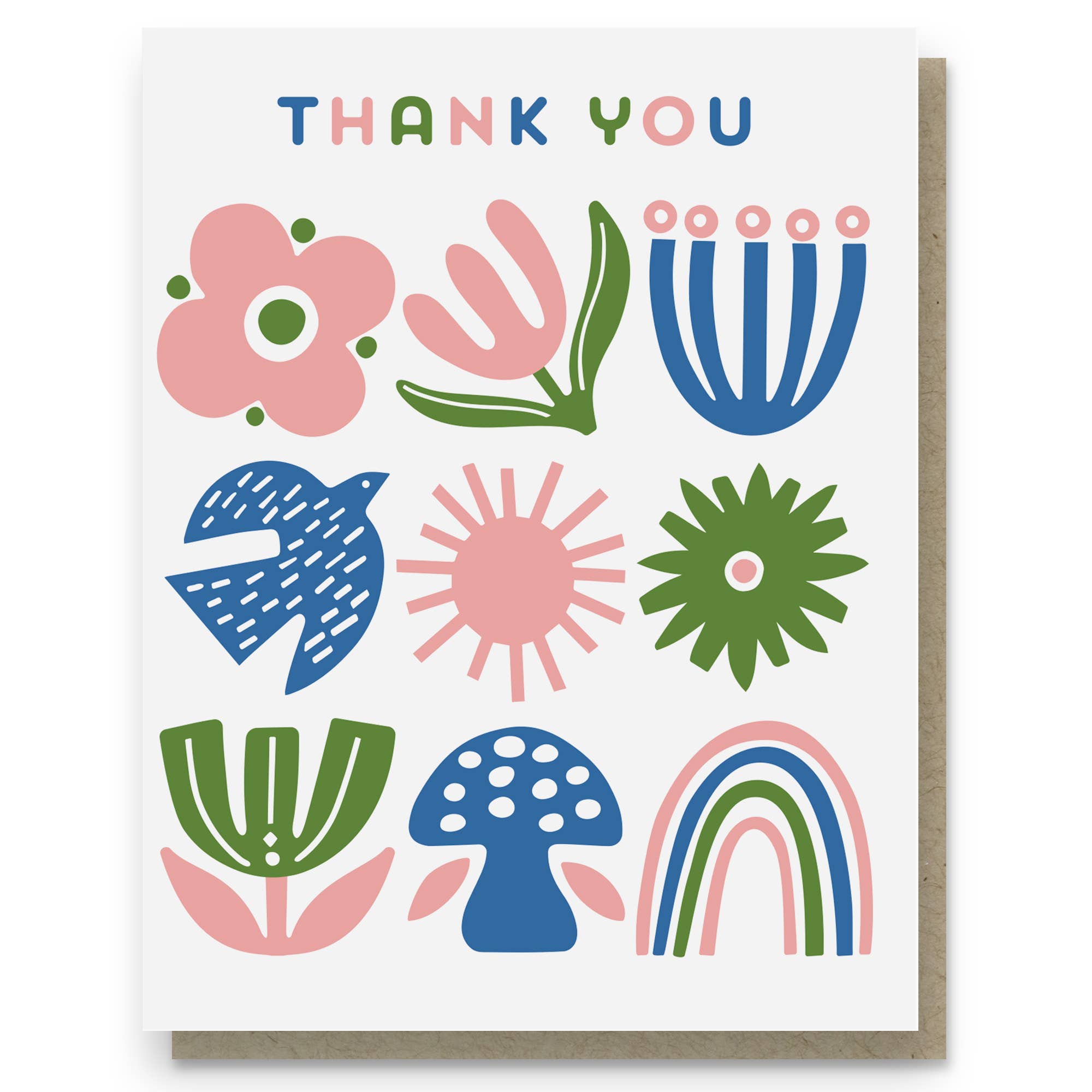 M37 Postscript Card Paper Parasol Press - Garden Friends Thank You Card – post.script.