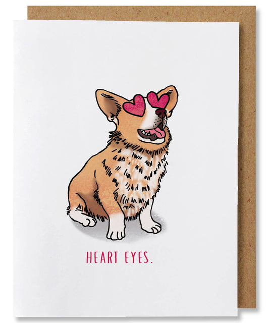 NANU Studio - Heart Eyes - Illustrated Corgi Love Friendship Card