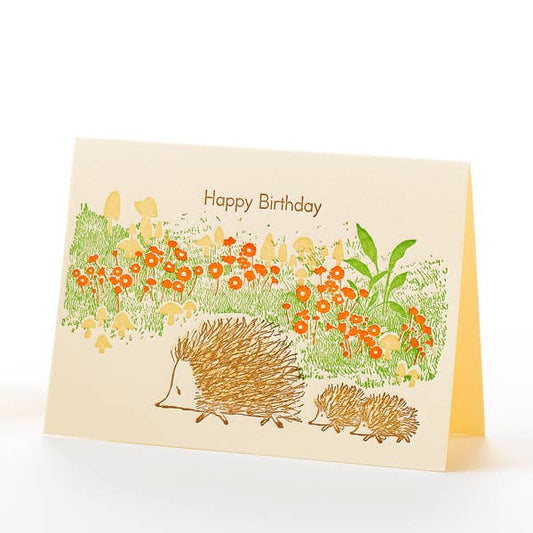 Ilee Papergoods - Hedgehogs Birthday 4Bar Notecard