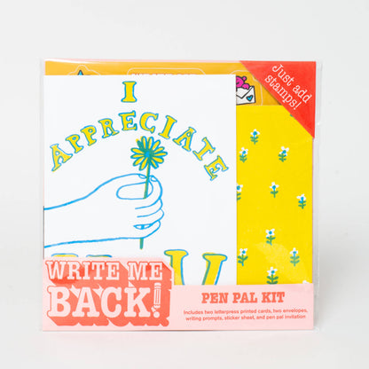 Egg Press - Appreciate + Flower Letter Writing Write Me Back Pen Pal Kit