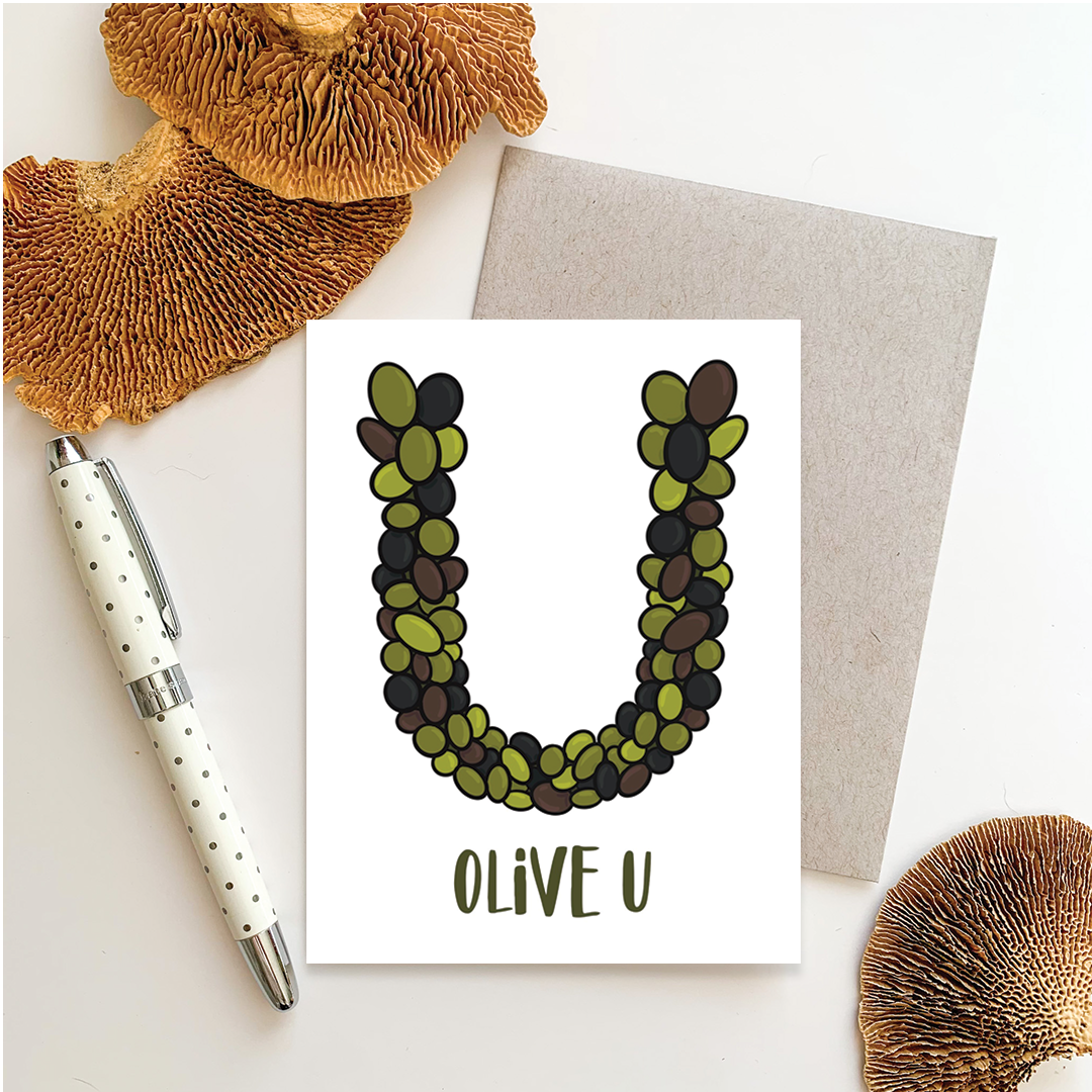 Bean Horse Car - Olive U Greeting Card