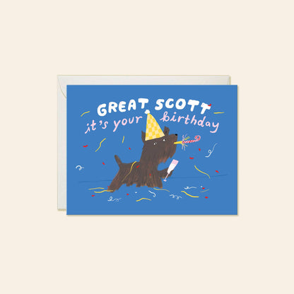 Karen Schipper - Great Scott – Cute Dog Pun Birthday Card