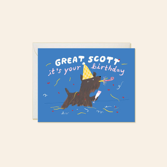 Karen Schipper - Great Scott – Cute Dog Pun Birthday Card