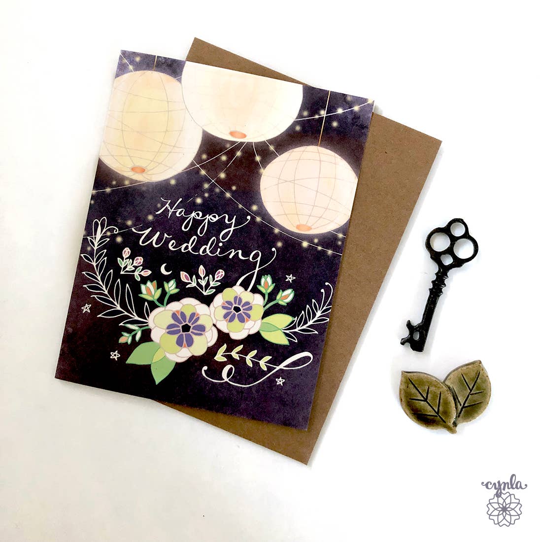 Cynla - Wedding Lanterns Card - wedding greeting cards