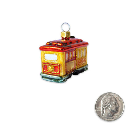 SF Mercantile - Mini Cable Car Mini Glass Ornament