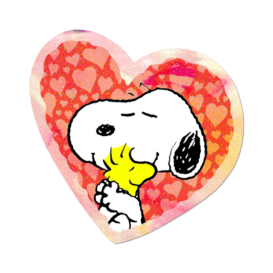 Apply Stickers - Holo Heart Snoopy - Die-Cut Sticker (Valentines)