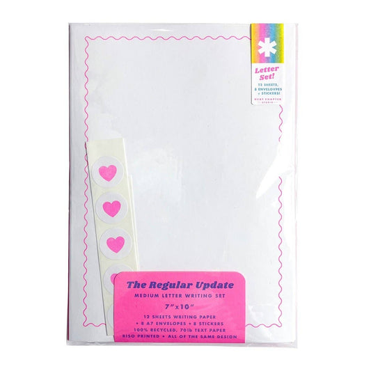 Next Chapter Studio - Letter Writing Set - Hearts / Flo Pink: Medium
