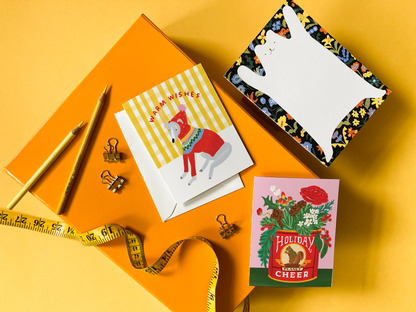 Karen Schipper - Warm Whippet - Funny Dog Christmas Holiday Card