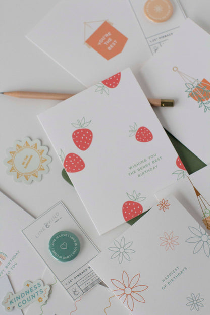 Line & Kind Paper - Birthday - Berry Best Sweet Strawberry