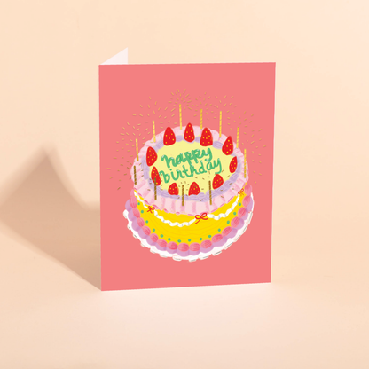 Carolyn Suzuki - ICHIGO CAKE - Birthday Card
