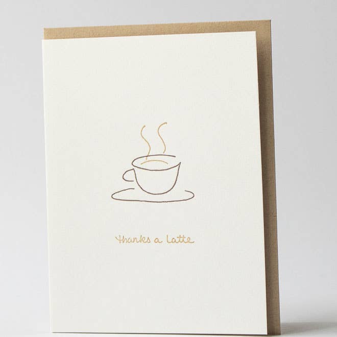 Albertine Press - Thanks A Latte Greeting Card