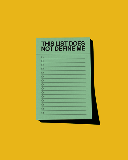 Gab Art & Design - This list does not define me - notepad