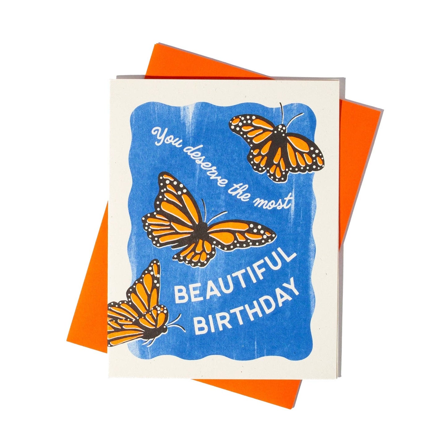 Bromstad Printing Co. - Beautiful Birthday Butterflies - Risograph Card