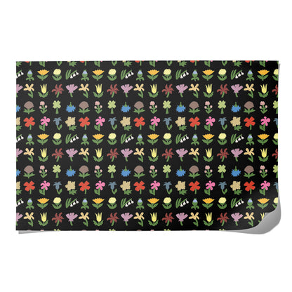 Red Cap Cards - Little Flowers wrapping paper: Rolls of 3 sheets