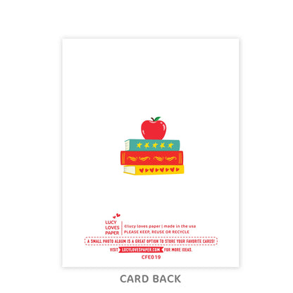 Lucy Loves Paper - Most Wonderful Teacher | Teacher Appreciation Card