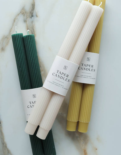 BOTANICA - Taper Candle Pair, Neutral: Pillar Pair