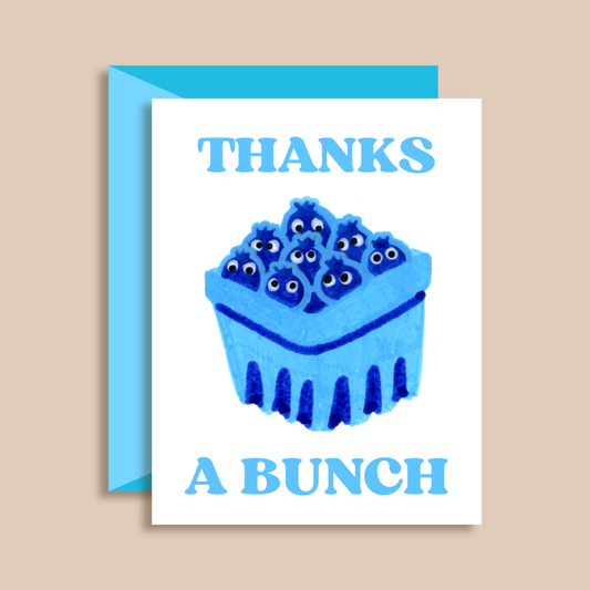 Painting With James - Thanks a Bunch Blueberry Greeting Card
