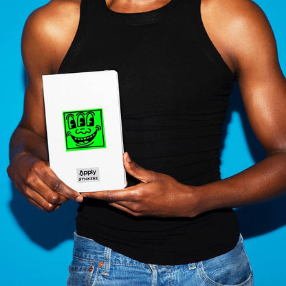 Apply Stickers - 3-Eyed Face by Keith Haring - Die-Cut Sticker