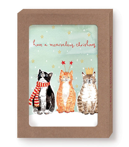 Biely & Shoaf - Cats Meowvelous Christmas Boxed Holiday Cards  - Set of 10
