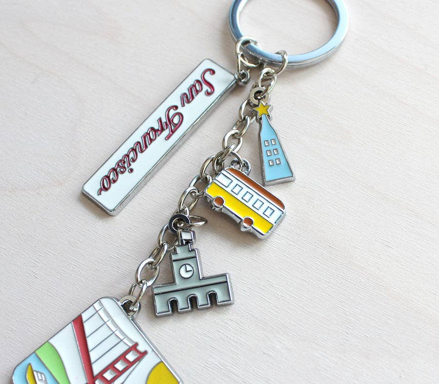 Tomoko Maruyama - San Francisco Silver Keychains: C. Downtown