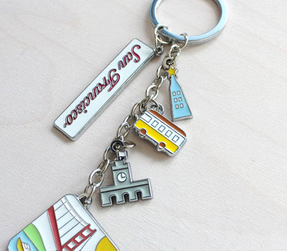 Tomoko Maruyama - San Francisco Silver Keychains: C. Downtown