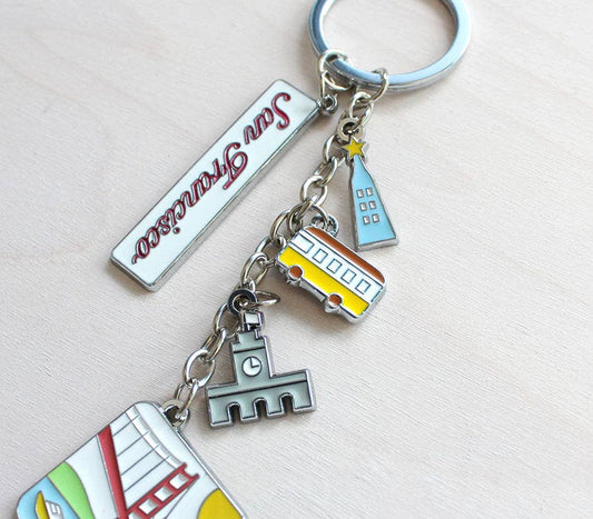 Tomoko Maruyama - San Francisco Silver Keychains: C. Downtown