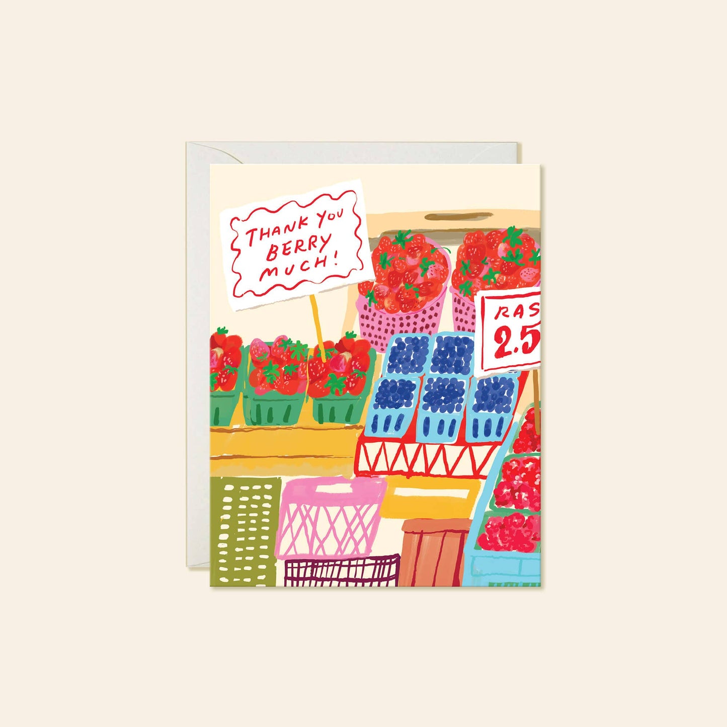 Karen Schipper - Berry Market – Farmers Market Thank You Card