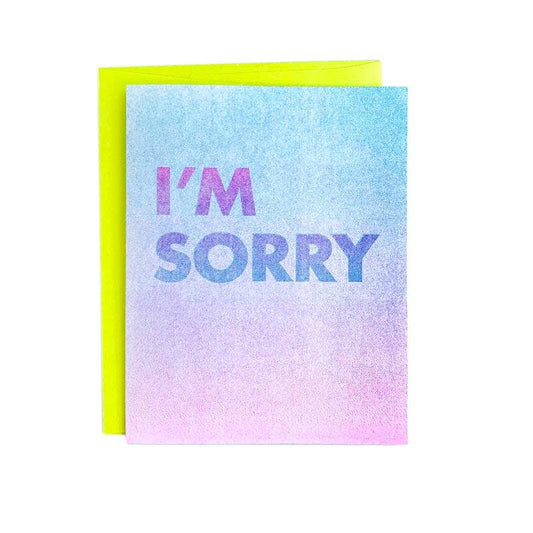 Next Chapter Studio - "I'm Sorry" - Sympathy and Apology Card: Single