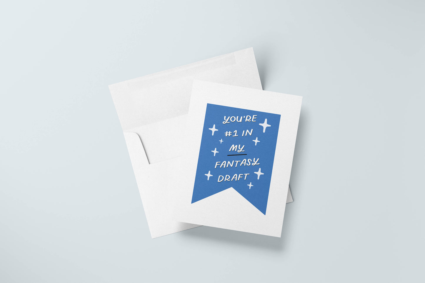 Just Follow Your Art - Fantasy Draft Card | Funny Football Love Greeting Card