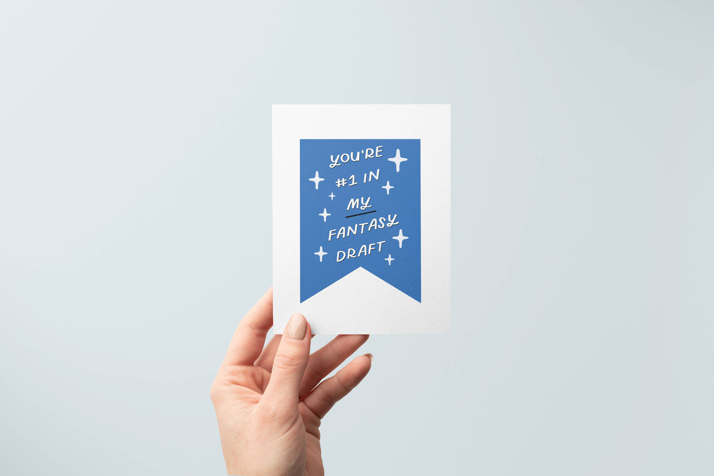 Just Follow Your Art - Fantasy Draft Card | Funny Football Love Greeting Card